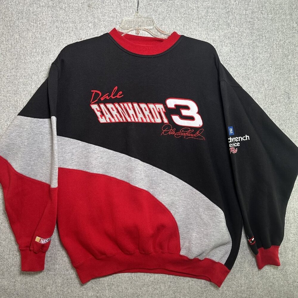 Vintage Dale‎ Earnhardt Crewneck Sweatshirt XL Embroidered Chase Colorblock